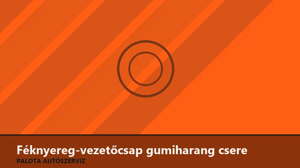 Féknyereg-vezetőcsap gumiharang csere - Palota Autószerviz Budapest