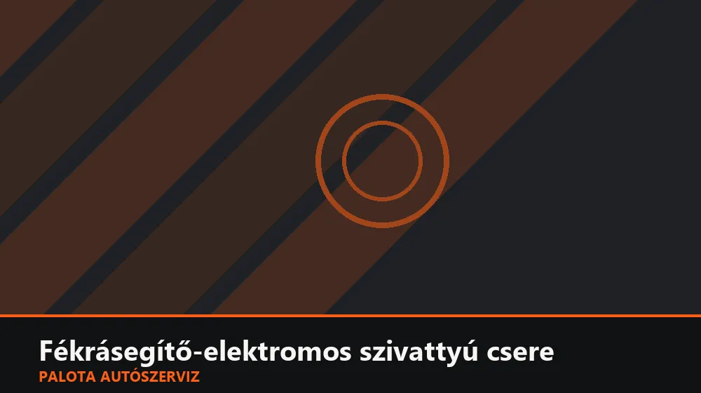 Fékrásegítő-elektromos szivattyú csere - Palota Autószerviz Budapest