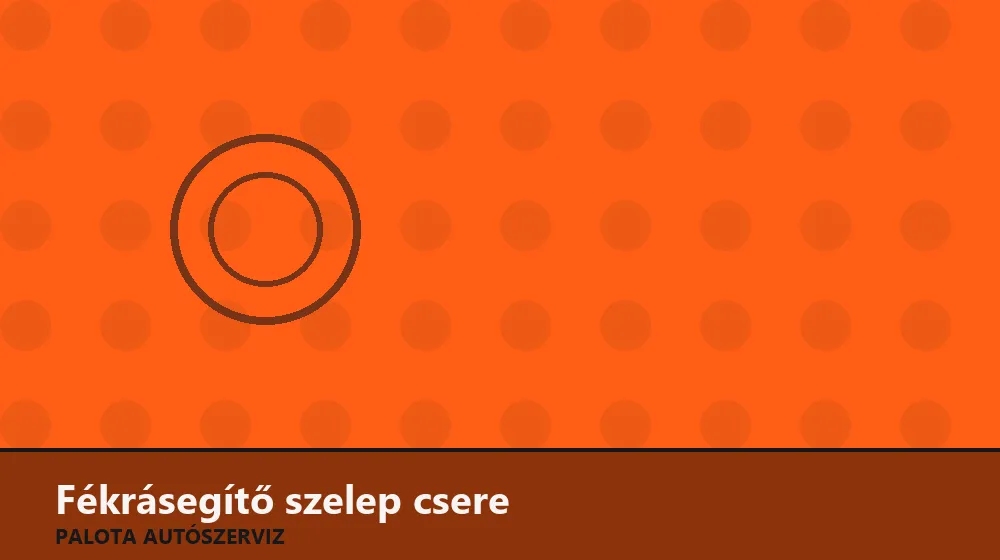 Fékrásegítő szelep csere - Palota Autószerviz Budapest