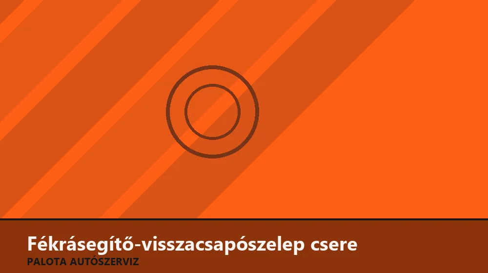 Fékrásegítő-visszacsapószelep csere - Palota Autószerviz Budapest