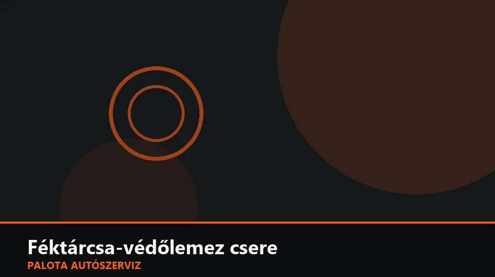 Féktárcsa-védőlemez csere - Palota Autószerviz Budapest