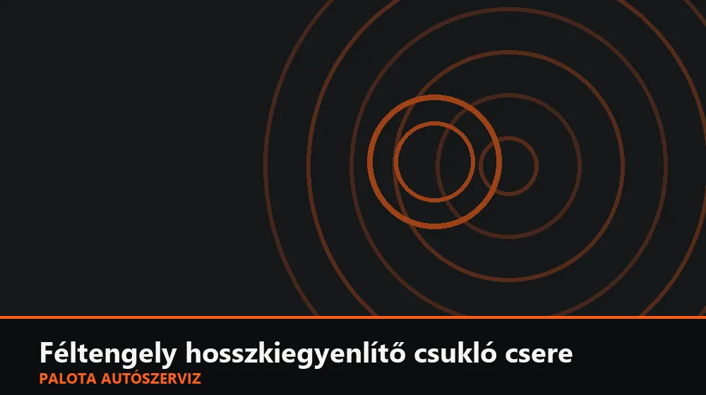 Féltengely hosszkiegyenlítő (VL) csukló csere - Palota Autószerviz Budapest