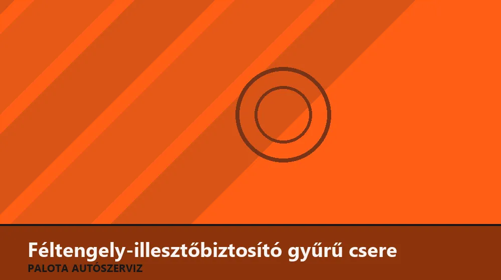 Féltengely-illesztőbiztosító gyűrű csere - Palota Autószerviz Budapest