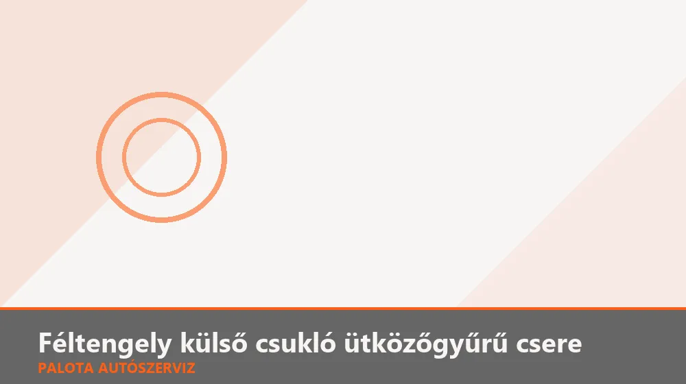 Féltengely külső csukló ütközőgyűrű csere - Palota Autószerviz Budapest