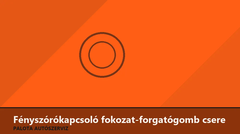 Fényszórókapcsoló fokozat-forgatógomb csere - Palota Autószerviz Budapest
