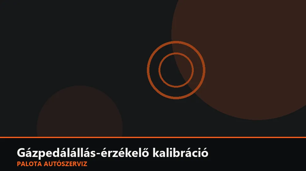 Gázpedálállás-érzékelő kalibráció - Palota Autószerviz Budapest