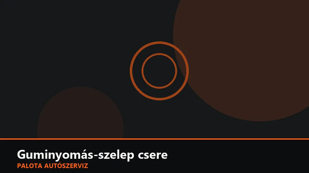 Guminyomás-szelep csere - Palota Autószerviz Budapest
