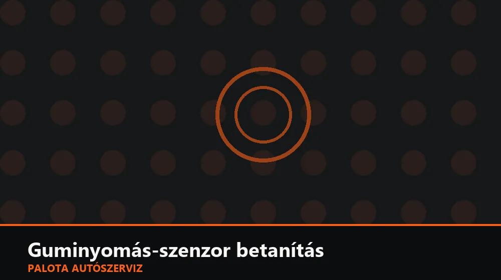 Guminyomás-szenzor betanítás - Palota Autószerviz Budapest