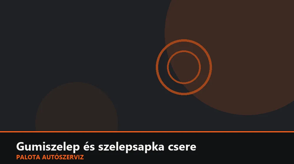 Gumiszelep és szelepsapka csere - Palota Autószerviz Budapest