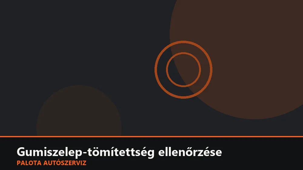 Gumiszelep-tömítettség ellenőrzése - Palota Autószerviz Budapest