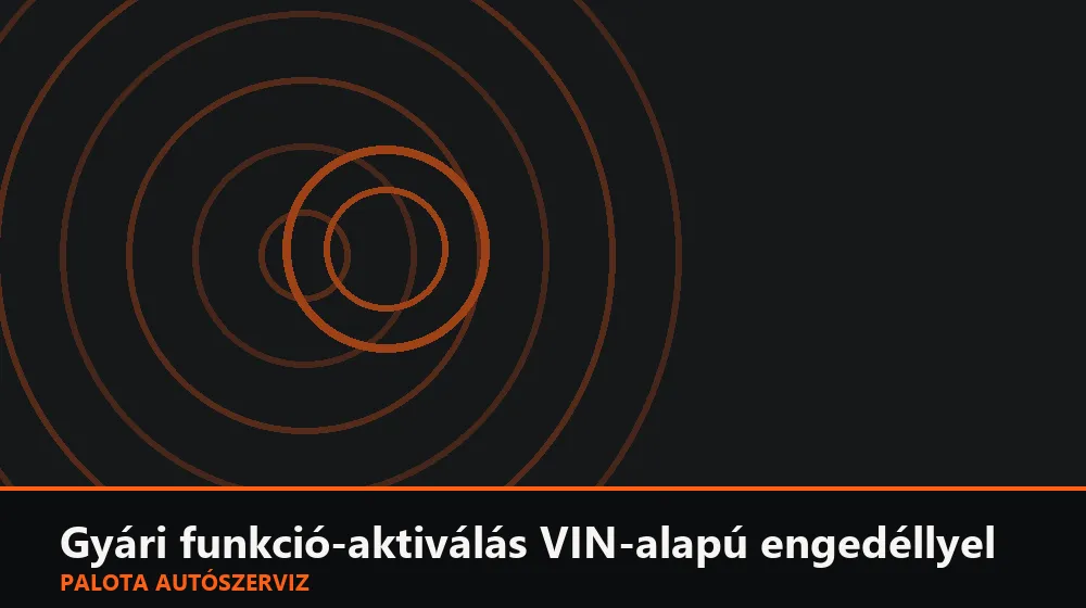 Gyári funkció-aktiválás VIN-alapú engedéllyel - Palota Autószerviz Budapest