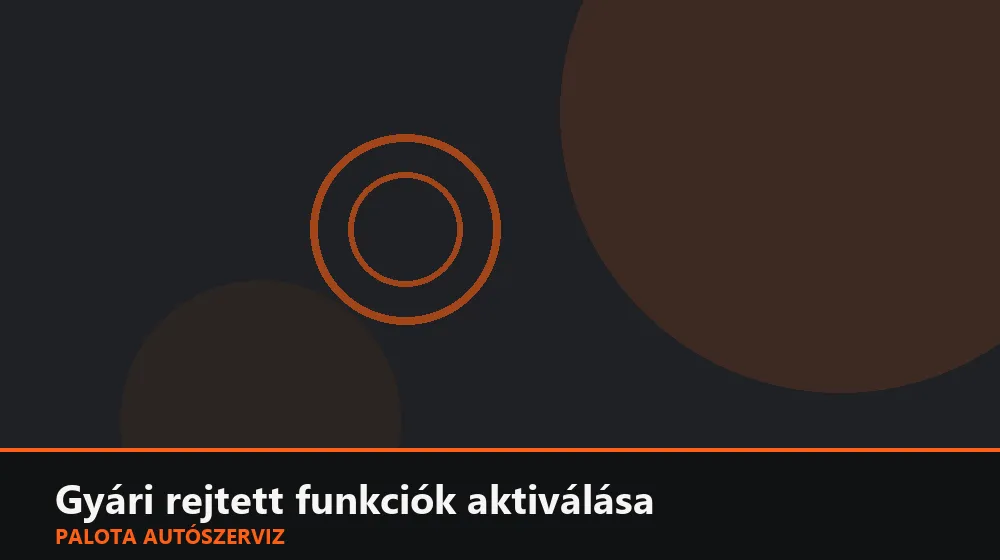 Gyári rejtett funkciók aktiválása - Palota Autószerviz Budapest