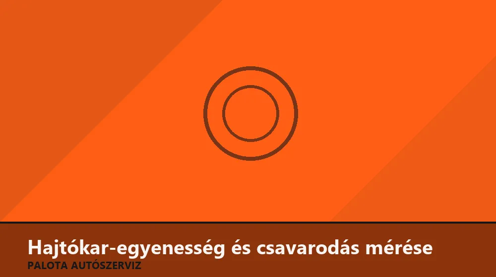 Hajtókar-egyenesség és csavarodás mérése - Palota Autószerviz Budapest