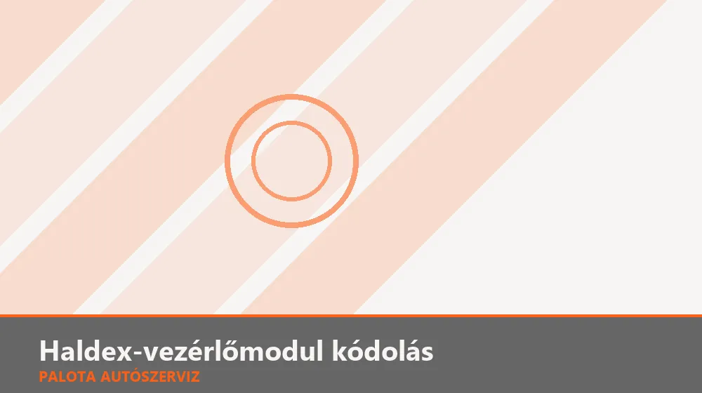 Haldex-vezérlőmodul kódolás - Palota Autószerviz Budapest