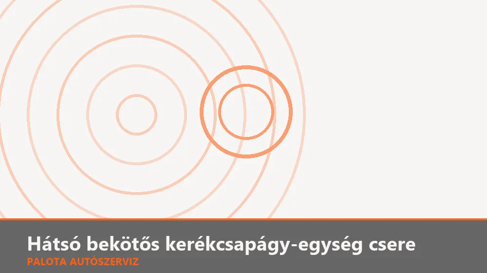 Hátsó bekötős kerékcsapágy-egység csere - Palota Autószerviz Budapest