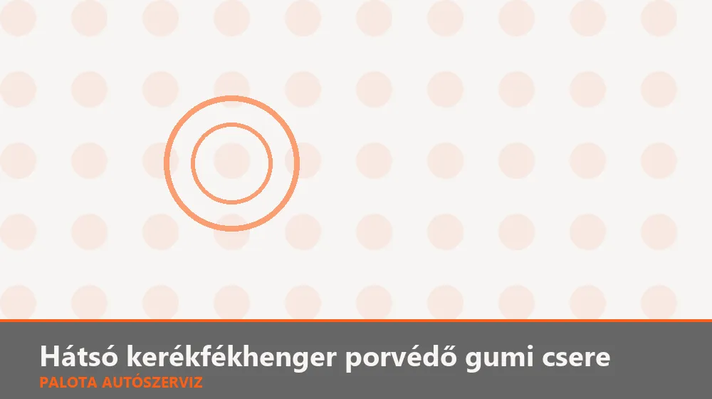 Hátsó kerékfékhenger porvédő gumi csere - Palota Autószerviz Budapest