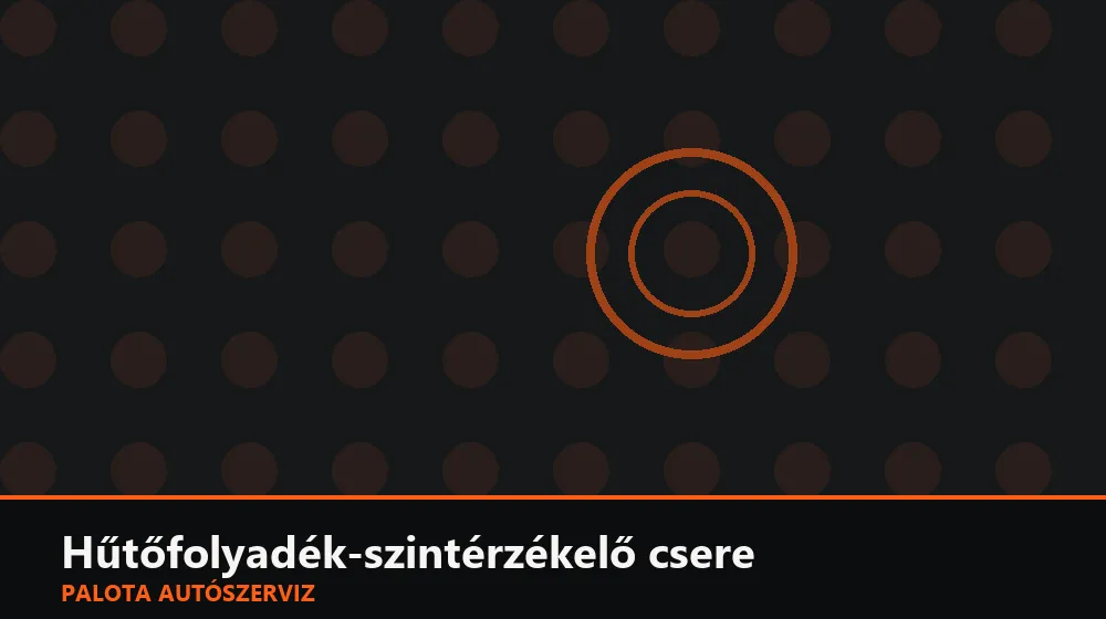 Hűtőfolyadék-szintérzékelő csere - Palota Autószerviz Budapest