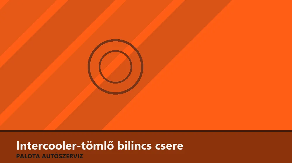 Intercooler-tömlő bilincs csere - Palota Autószerviz Budapest