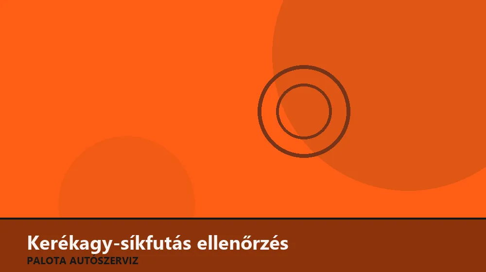 Kerékagy-síkfutás ellenőrzés - Palota Autószerviz Budapest