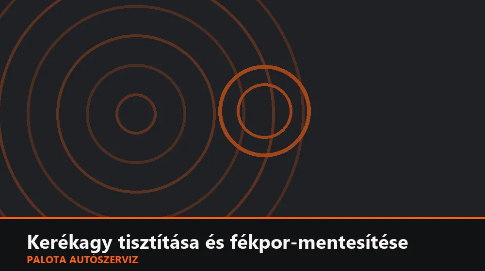 Kerékagy tisztítása és fékpor-mentesítése - Palota Autószerviz Budapest