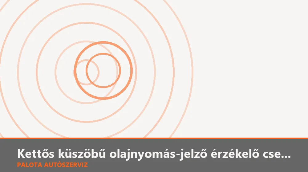 Kettős küszöbű olajnyomás-jelző érzékelő csere - Palota Autószerviz Budapest