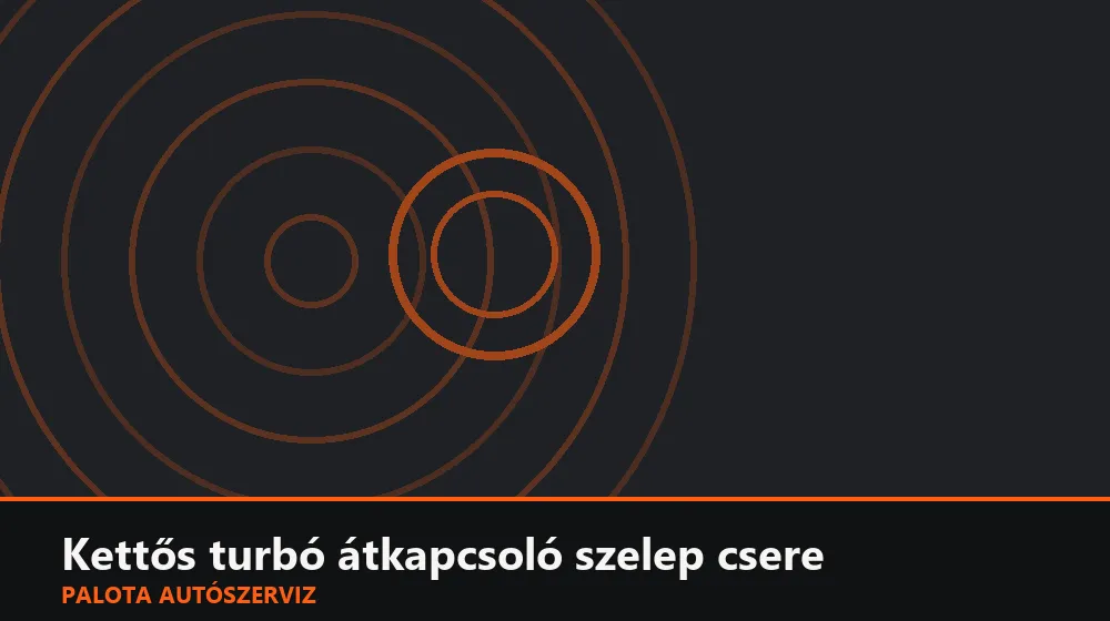Kettős turbó (bi-turbó) átkapcsoló szelep csere - Palota Autószerviz Budapest