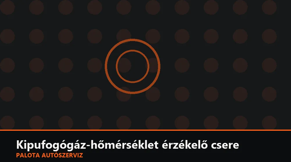 Kipufogógáz-hőmérséklet érzékelő csere - Palota Autószerviz Budapest