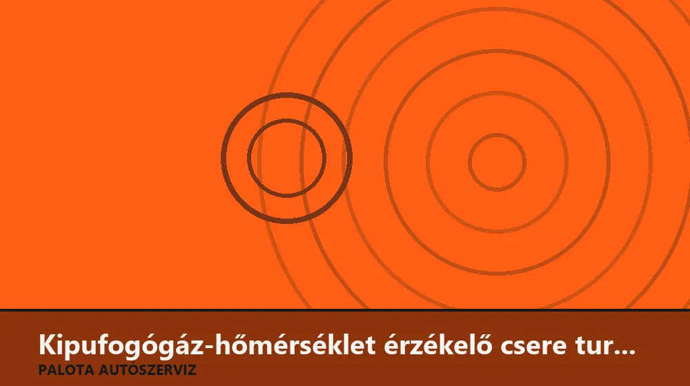 Kipufogógáz-hőmérséklet érzékelő csere turbó előtti - Palota Autószerviz Budapest