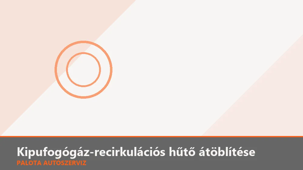 Kipufogógáz-recirkulációs hűtő átöblítése - Palota Autószerviz Budapest