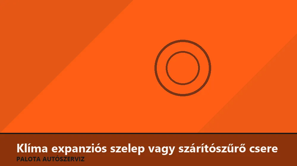 Klíma expanziós szelep vagy szárítószűrő csere - Palota Autószerviz Budapest