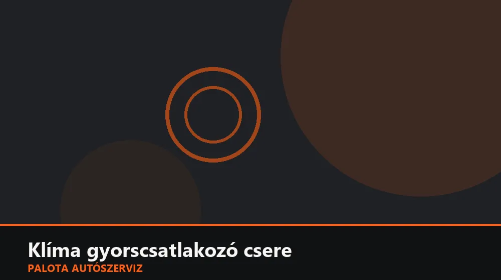 Klíma gyorscsatlakozó csere - Palota Autószerviz Budapest