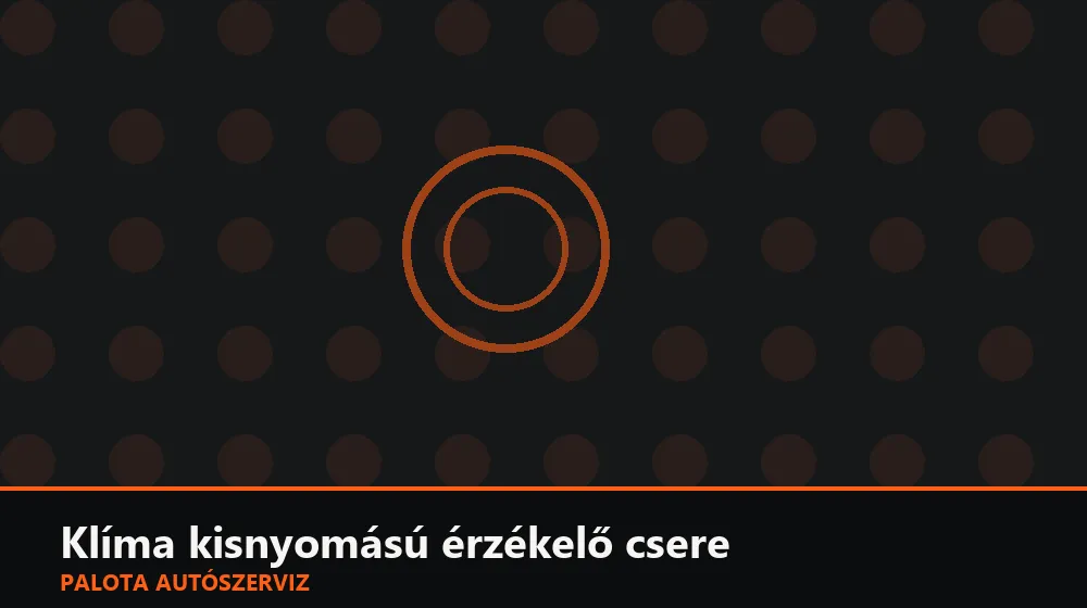 Klíma kisnyomású érzékelő csere - Palota Autószerviz Budapest