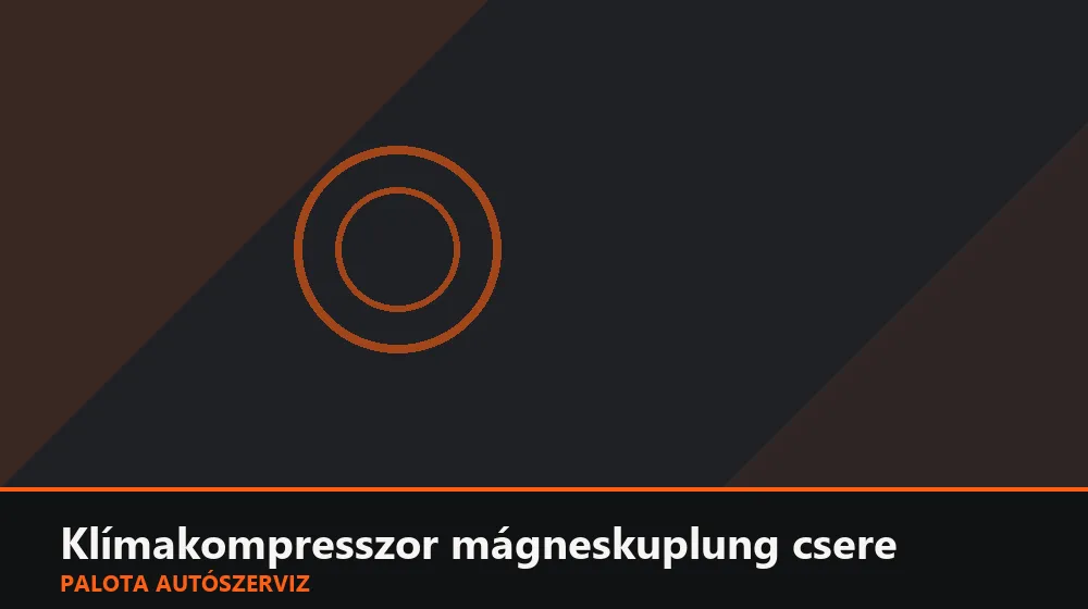 Klímakompresszor mágneskuplung csere - Palota Autószerviz Budapest