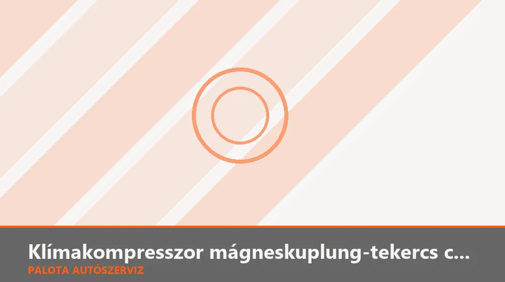 Klímakompresszor mágneskuplung-tekercs csere - Palota Autószerviz Budapest