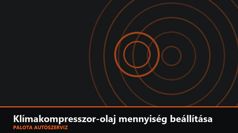 Klímakompresszor-olaj mennyiség beállítása - Palota Autószerviz Budapest