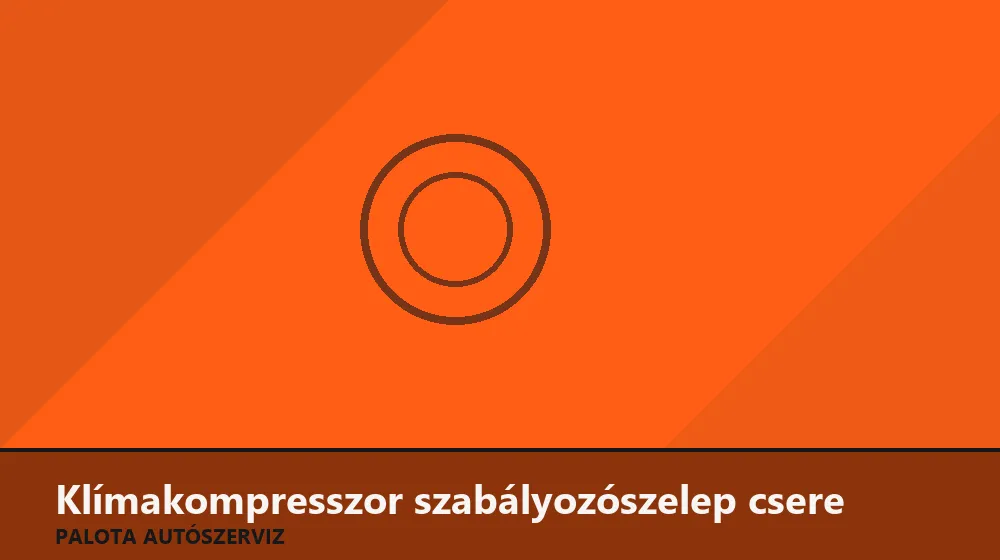 Klímakompresszor szabályozószelep csere - Palota Autószerviz Budapest