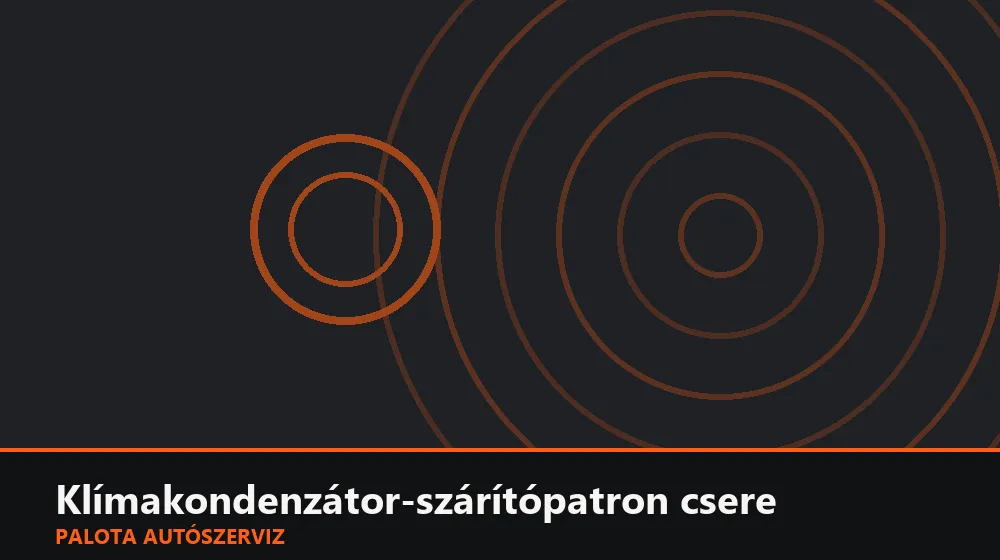 Klímakondenzátor-szárítópatron csere - Palota Autószerviz Budapest