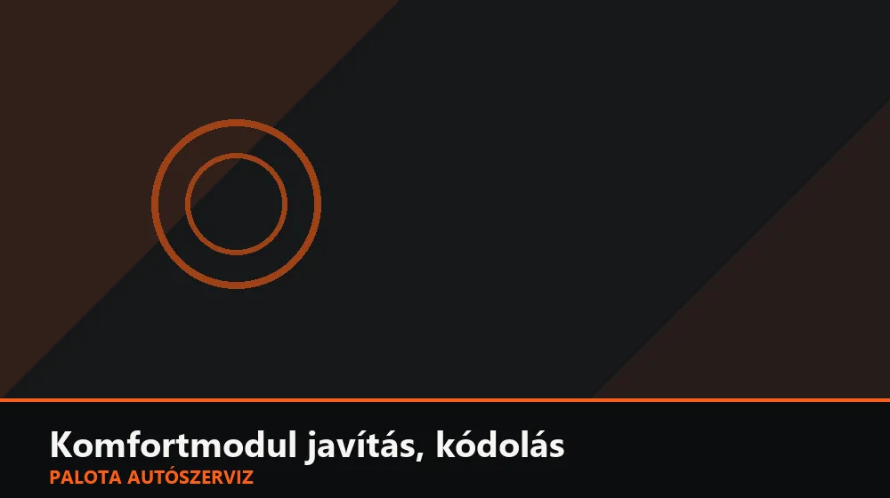 Komfortmodul javítás, kódolás - Palota Autószerviz Budapest