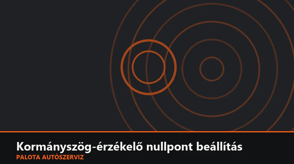 Kormányszög-érzékelő nullpont beállítás - Palota Autószerviz Budapest