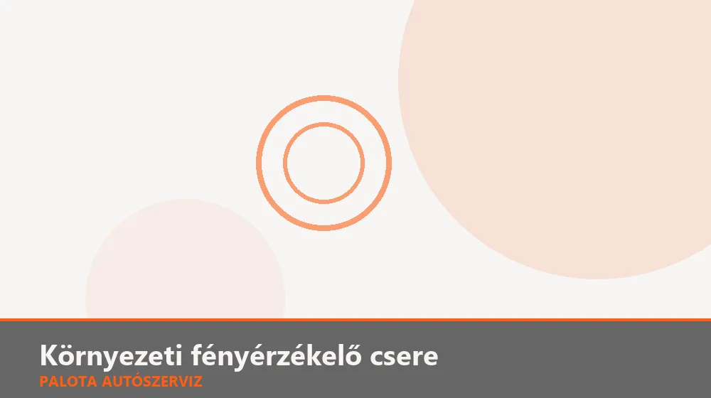 Környezeti fényérzékelő csere - Palota Autószerviz Budapest