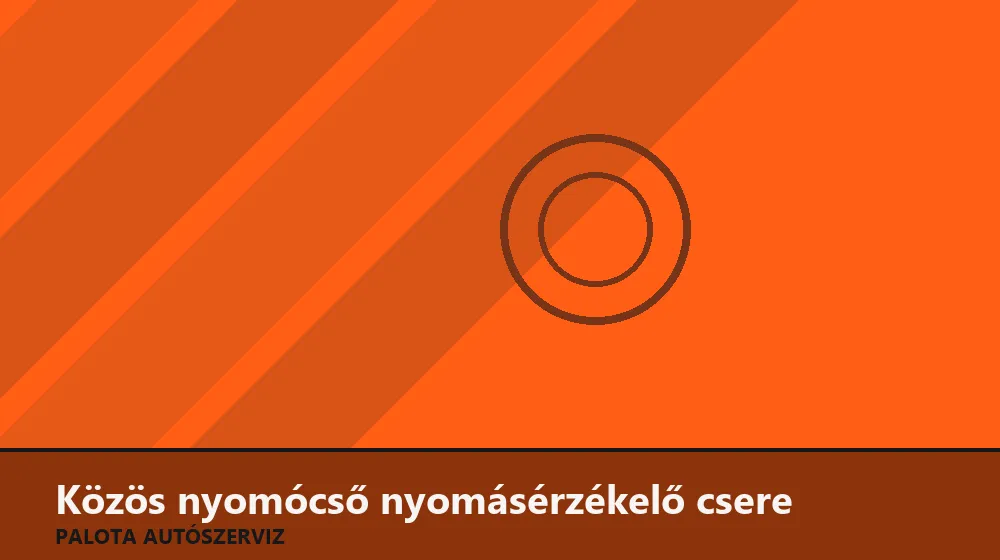Közös nyomócső (rail) nyomásérzékelő csere - Palota Autószerviz Budapest