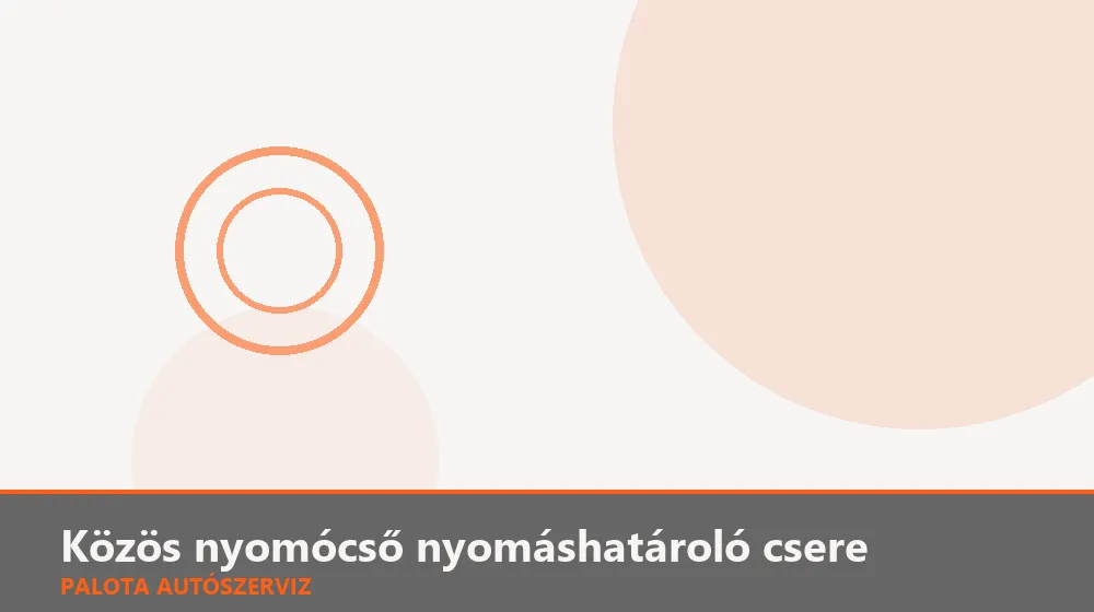 Közös nyomócső (rail) nyomáshatároló csere - Palota Autószerviz Budapest