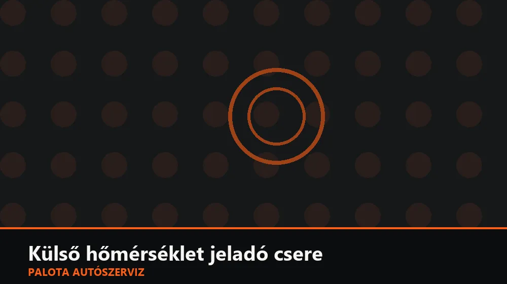 Külső hőmérséklet jeladó csere - Palota Autószerviz Budapest