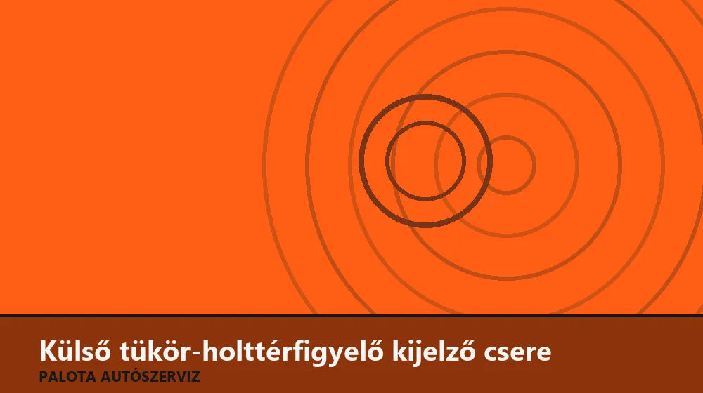 Külső tükör-holttérfigyelő kijelző csere - Palota Autószerviz Budapest