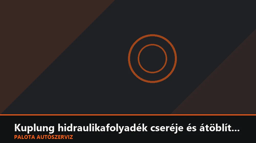 Kuplung hidraulikafolyadék cseréje és átöblítése - Palota Autószerviz Budapest