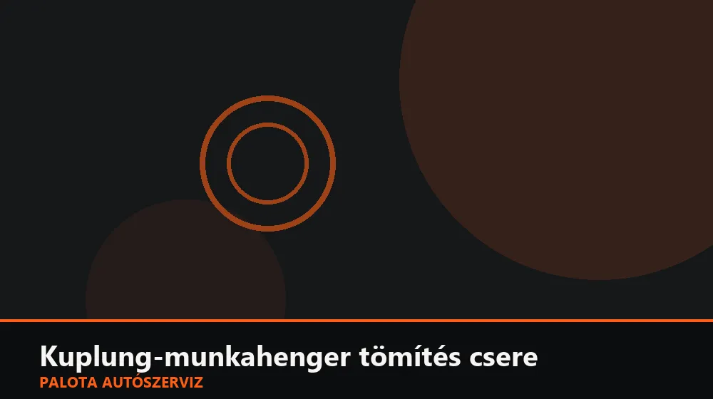 Kuplung-munkahenger tömítés csere - Palota Autószerviz Budapest