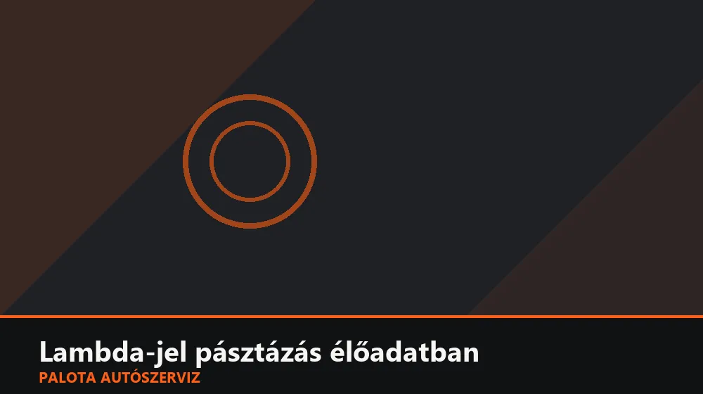 Lambda-jel pásztázás élőadatban - Palota Autószerviz Budapest
