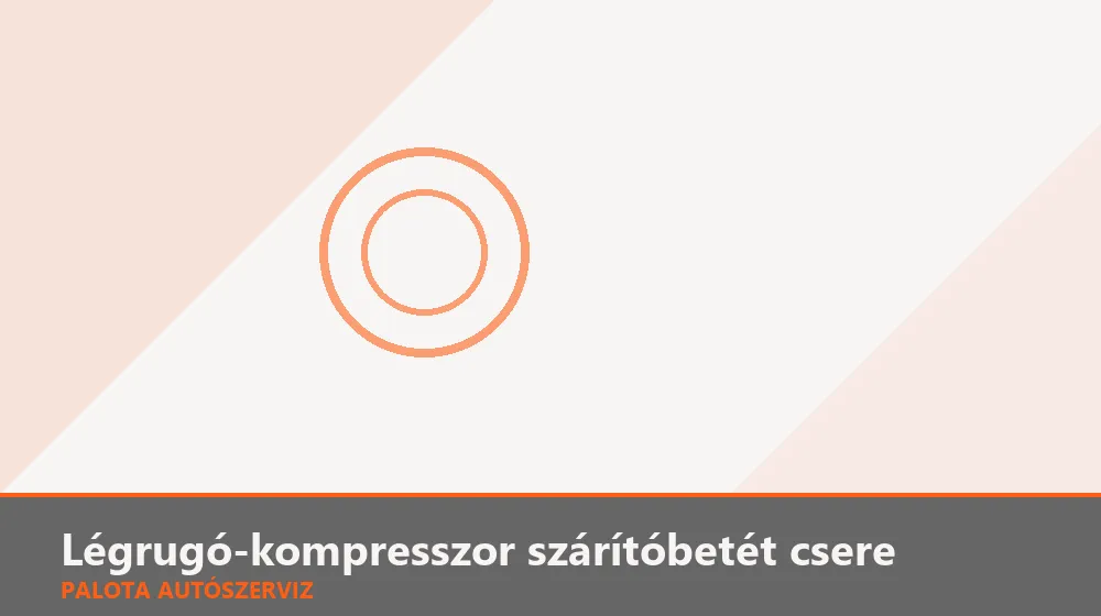 Légrugó-kompresszor szárítóbetét csere - Palota Autószerviz Budapest
