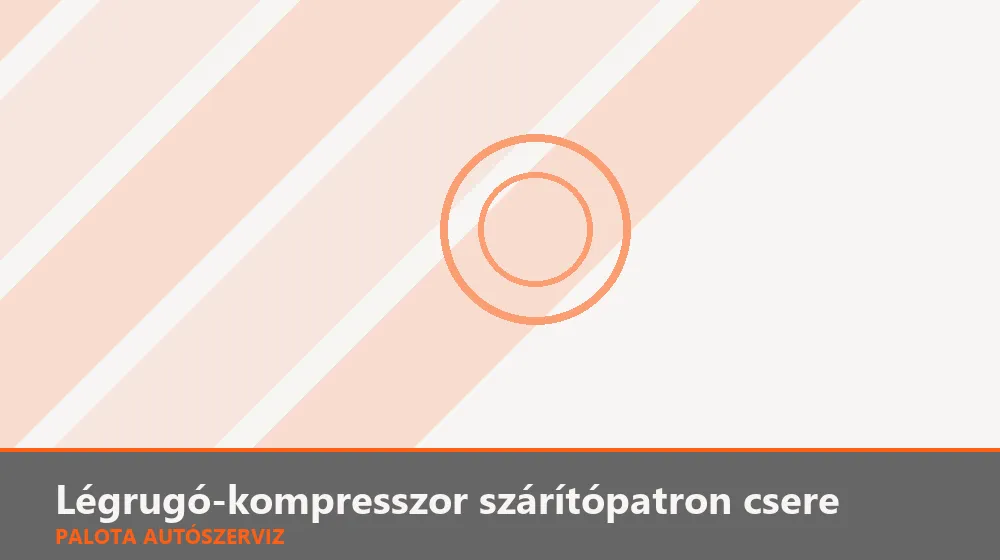Légrugó-kompresszor szárítópatron csere - Palota Autószerviz Budapest