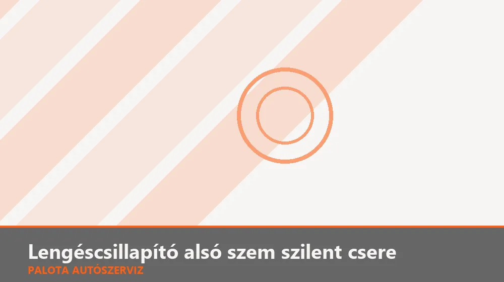 Lengéscsillapító alsó szem szilent csere - Palota Autószerviz Budapest